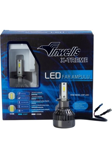 Inwells X-Treme LED Xenon H3 Ampül Seti