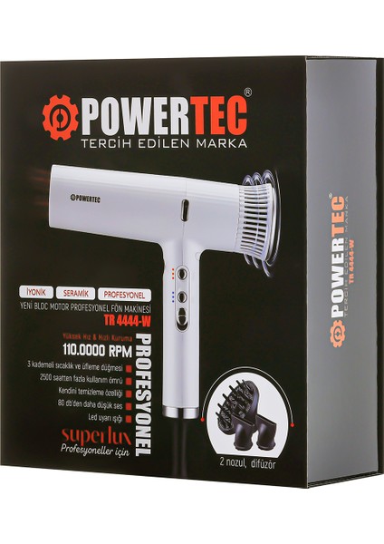 TR-4444 Süperlux Ionic Fön Makinası Beyaz