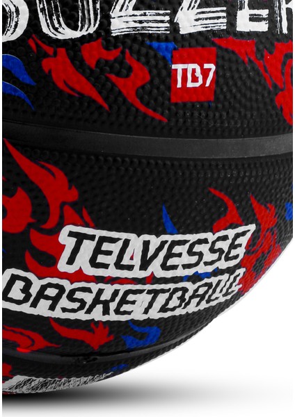 TB-500 Buzzers Basketbol Topu Pompalı Grafiti Kauçuk Dayanıklı Deep Channel Kabartma 7 No