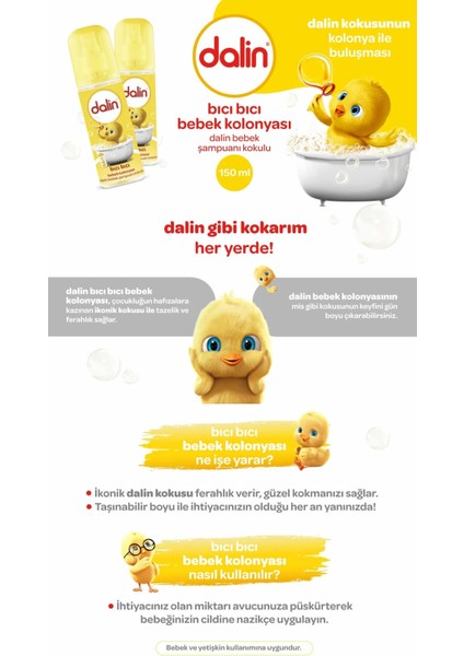 x 2 Adet Bıcı Bıcı Kokusu Kolonya 150 ml