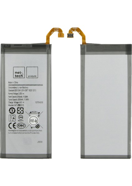 Teknonet Samsung Galaxy J800 J8 Uyumlu 2800 Mah Batarya