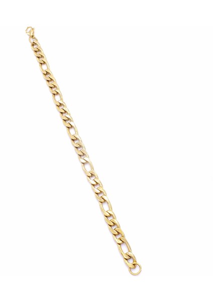 22 Ayar Altın Kaplama 6 mm Figaro Unisex Bileklik-18cm-21cm Boy fiyatları