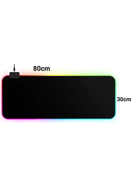 Mouse Pad Düz LED Işıklı (80X30)