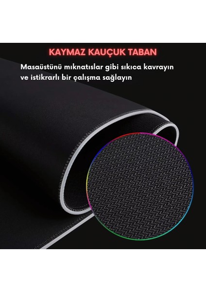 Mouse Pad Düz LED Işıklı (80X30)