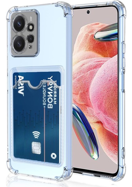 Xiaomi Redmi Note 12 4g Kılıf Kamera Korumalı Kartlıklı Setra Şeffaf Silikon