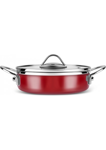Ateş Emaye 6 Parça Omlet Sahan Set Bordo