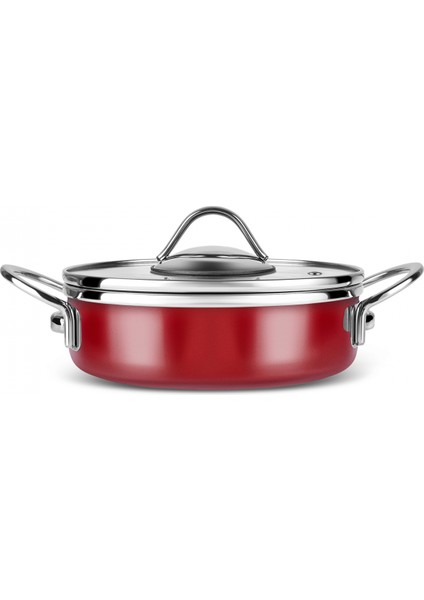 Ateş Emaye 6 Parça Omlet Sahan Set Bordo