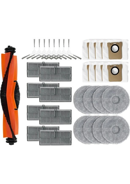 Xiaomi Mijia M30S D103CN Robot Süpürge Ana Yan Fırça Hepa Filtre Paspas Bezi Toz Torbası Yedek Parça Aksesuarları (Yurt Dışından)