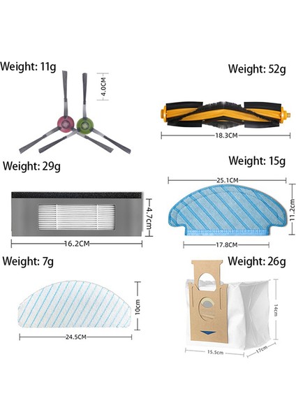 Cobos Süpürge Aksesuarları Için Uygundur Ozmot8 T9 N8PRO Yan Fırça Silindir Fırça Temizleme Paspas Bezi Filtre (Yurt Dışından) fiyatları