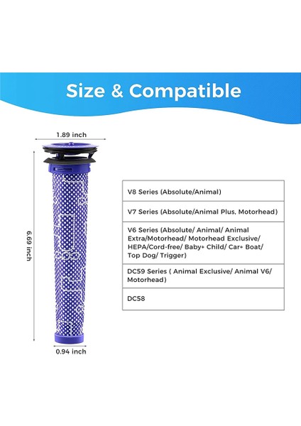 Yıkanabilir Ön Filtre Son Filtre Hepa Hava Filtreleri Dyson V7 V8 V 7/8 Elektrikli Süpürge Parçaları Aksesuarları Için Uygun (Yurt Dışından) indirimleri