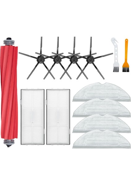 Xiaomi Roborock S7 Maxv / S7 Maxv Plus / S7 Maxv ULTRA/G10S Robot Vakum Parçaları Ana Yan Fırça Hepa Filtre Paspas (Yurt Dışından)