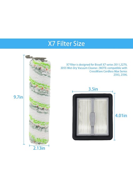 Bissell Crosswave X7 3011 3279 3055 Pet Pro Crosswave Kablosuz Hepsi Bir Arada Islak-Kuru Elektrikli Süpürge Için Filtreler (Yurt Dışından) modelleri
