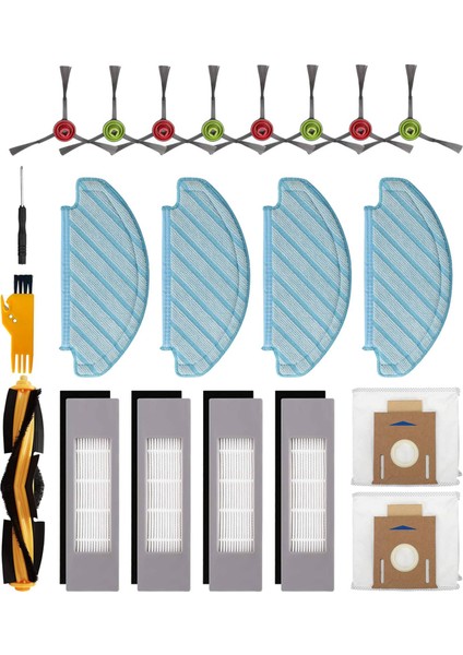 Ecovacs Deebot Ozmo T8 T9 Serisi T8 Aıvı T8 Max N8 Pro N8 Pro+ Robot Süpürge Için Yedek Aksesuar Seti (Yurt Dışından)