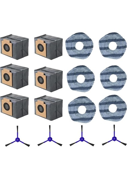 Eufy X10 Pro Omni Robot Süpürge Için Vakum Yedek Parçaları Kıllı Yan Fırçalar Toz Torbaları Paspas Pedleri (Yurt Dışından)