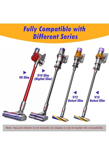 Dyson V8 Slim V10 Slim V12 Detect Slim V15 Detect Slim Kablosuz Elektrikli Süpürge Ataşmanları Için Yumuşak Silindir Fırça Yedeği -B (Yurt Dışından)
