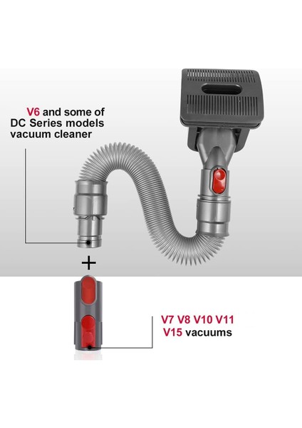 Dyson V15 V11V10 V8 V7 Elektrikli Süpürge Köpek Kedi Pet Saç Fırçası Bakım Aleti Esnek Uzatma Hortumu Yedek Parçalar (Yurt Dışından) fiyatları