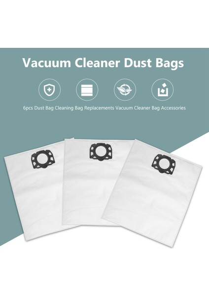 6 Adet Toz Torbası Temizleme Torbası Değiştirmeleri Karcher Mv4 Mv5 Mv6 Wd4 Wd5 Wd6 Elektrikli Süpürge Çantası Aksesuarları (Yurt Dışından) fiyatları