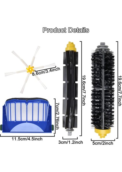 Irobot Roomba 600 694 692 690 680 660 665 651 650 614 Serisi Robotlu Süpürge Için Yedek Aksesuarlar Kiti (Yurt Dışından) fiyatları