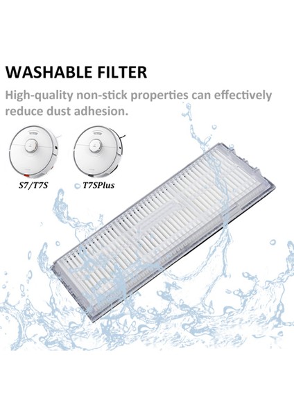 11 Adet Ana Fırça Yan Fırça Hepa Filtre Paspas Bezi Xiaomi Roborock S7 T7S T7S Artı Elektrikli Süpürge Yedek Parçaları (Yurt Dışından) fiyatları