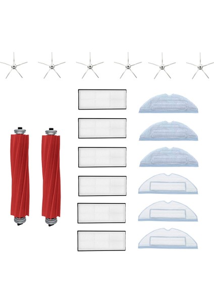 Roborock S7 S70 S75 S7MAX S7MAXV T7S Ana Yan Fırça Mops Hepa Filtre Kiti Elektrikli Süpürge Aksesuarları, Beyaz (Yurt Dışından)