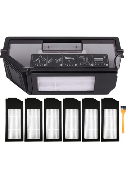 Ecovacs Deebot X1 Omnı Toz Kutusu Aksesuarları X1 TURBO/T10 Robotlu Süpürge Toz Kutusu Hepa Filtre Değiştirme (Yurt Dışından)