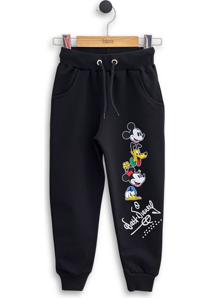 Çocuk Eşofman Takımı-Disney Baskılı 3-9 Yaş Bisiklet Yaka Cepli Mevsimlik Lüks ve Ekonomik fırsatları