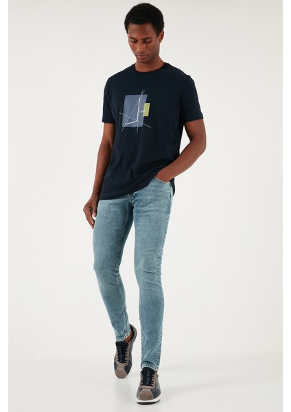 Streç Pamuklu Slim Fit Normal Bel Dar Paça Jeans Erkek Kot Pantolon 1122S08NAPOLI