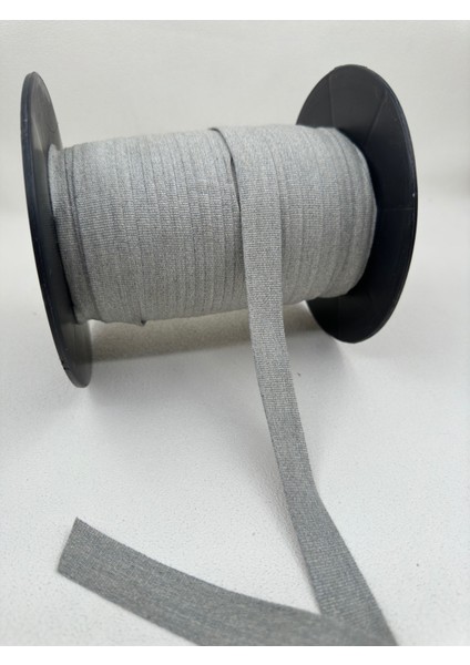 2 cm Pamuk Grogren Şerit-5 Metre-Gri