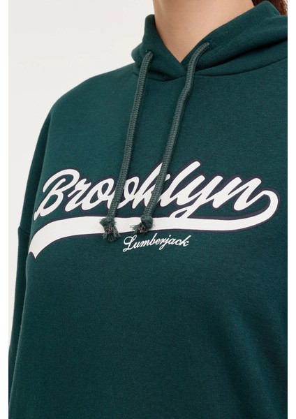 Baskılı Regular Fit Kapüşonlu Sweat Bayan Sweat 17GF960 4pr