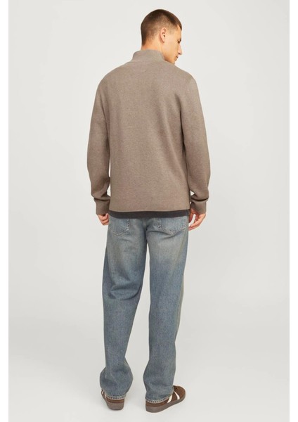 Premium Jprccmılano% 100 Pamuk Relaxed Fit Dik Yaka Kazak Erkek Kazak 12259664 fırsatları