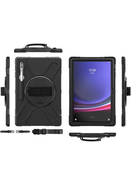 Samsung Galaxy Tab S10 Plus 2024 Zırhlı Armour Defender Askılı Kılıf SM-X820