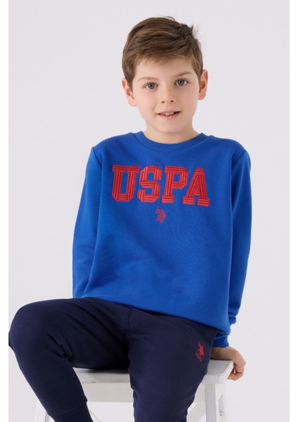 U.s. Polo Assn Pamuklu Beli Lastikli Bisiklet Yaka Örme Eşofman Takımı Erkek Çocuk Eşofman Takımı US1927