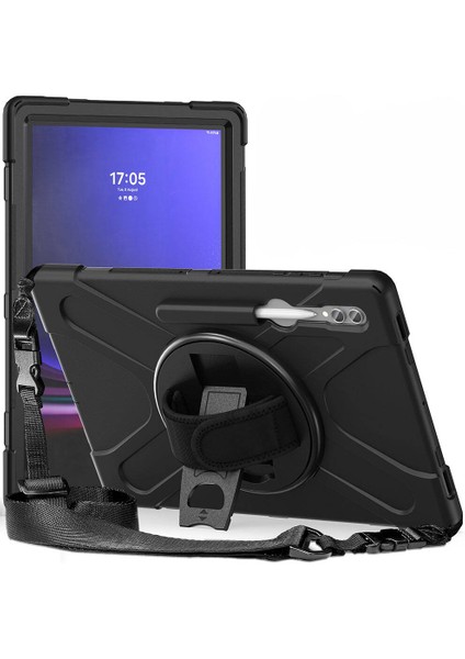Samsung Galaxy Tab S10 Ultra Zırhlı Armour Defender Askılı Kılıf SM-X920