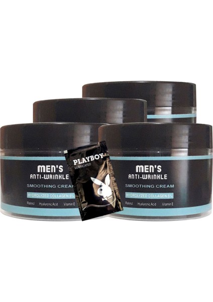 Erkek Yüz Ve Cilt Gençsi Bakım Kremi Anti-Wrinkle Smoothing Cream 4lüx 100 ml + Hediye Jel Gzystr:0356