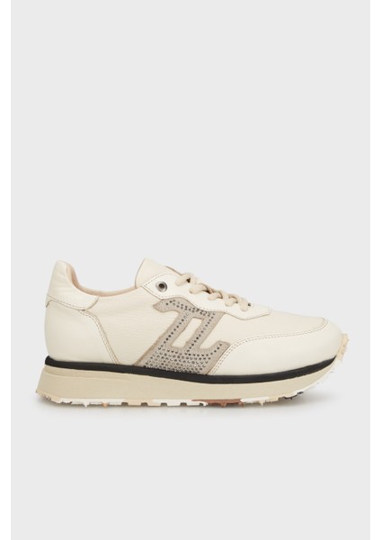 Deri Taşlı Sneaker Ayakkabı Bayan Ayakkabı 24K180R125