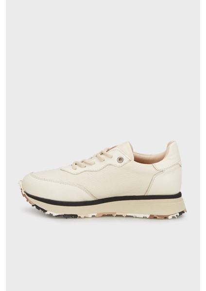 Deri Taşlı Sneaker Ayakkabı Bayan Ayakkabı 24K180R125