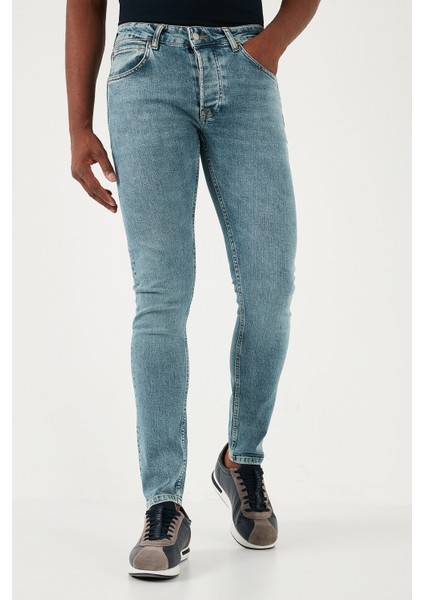 Streç Pamuklu Slim Fit Normal Bel Dar Paça Jeans Erkek Kot Pantolon 1122S08NAPOLI fiyatları
