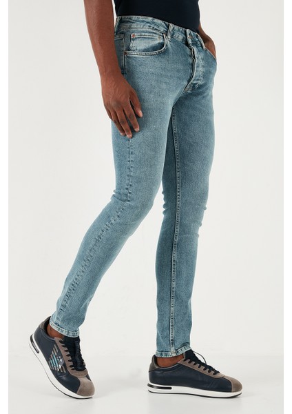 Streç Pamuklu Slim Fit Normal Bel Dar Paça Jeans Erkek Kot Pantolon 1122S08NAPOLI modelleri