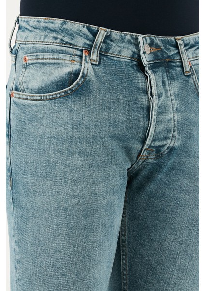 Streç Pamuklu Slim Fit Normal Bel Dar Paça Jeans Erkek Kot Pantolon 1122S08NAPOLI indirimleri