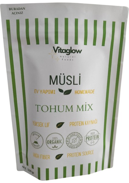 Müsli Tohum Mix (250 Gr.) Katkısız , Sağlıklı Atıştırmalık