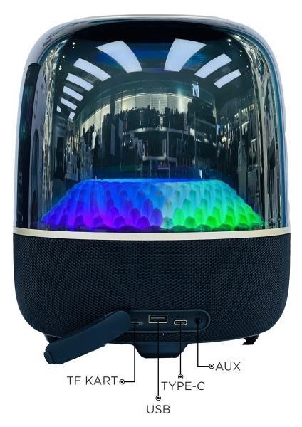 D33 Siyah Taşınabilir Kablosuz Bluetooth Hoparlör