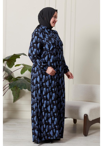 Kadin Buyuk Beden Oversize Rahat Kalıp Yazlik Elbise Alaçatı Model