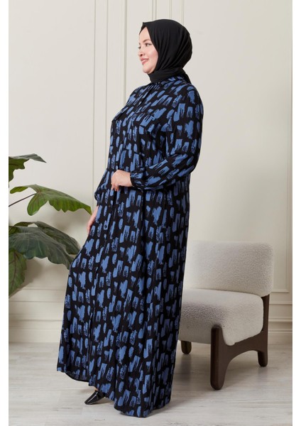 Kadin Buyuk Beden Oversize Rahat Kalıp Yazlik Elbise Alaçatı Model