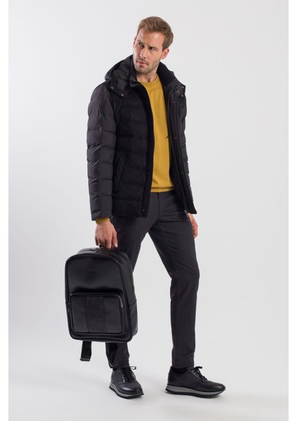 Siyah Casual Fermuarlı Sırt Çantası