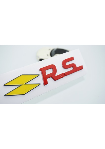 Rs Sarı Kırmızı Abs 3M Bagaj Yazı Logo Renault Ile Uyumlu