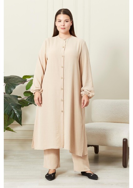 Kadın Büyük Beden Keten Ayrobin 2'li Takım fiyatları