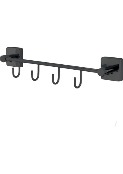Paslanmaz Pirinç Mat Siyah Vizyon 4'lü Set Askılık fırsatları