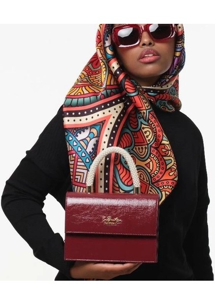 Lb Çanta 7134 Incili/abiye Bordo
