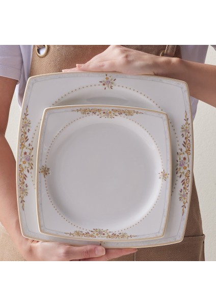 Square Bone New Margaret 24 Parça 6 Kişilik Yemek Takımı modelleri