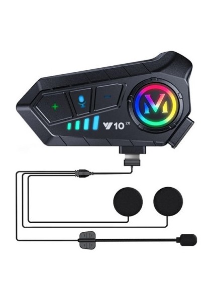 Y10 2X Intercom Kask Kulaklığı 2 Kişi Konuşma Özellikli